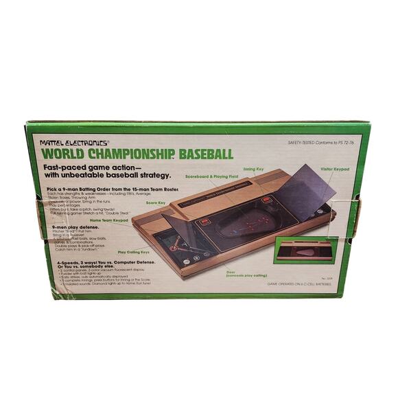 1980 Mattel Electronics World Championship Baseball Handheld Game 3201 WORKING - Picture 3 of 9